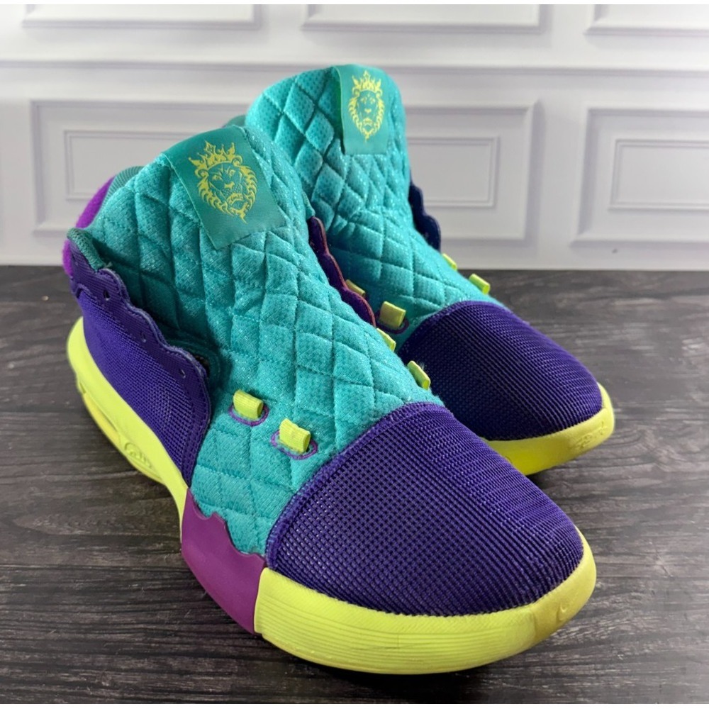 Nike LeBron Witness VIII 8 Field Purple Teal Yellow FB2239-500 Men's 13